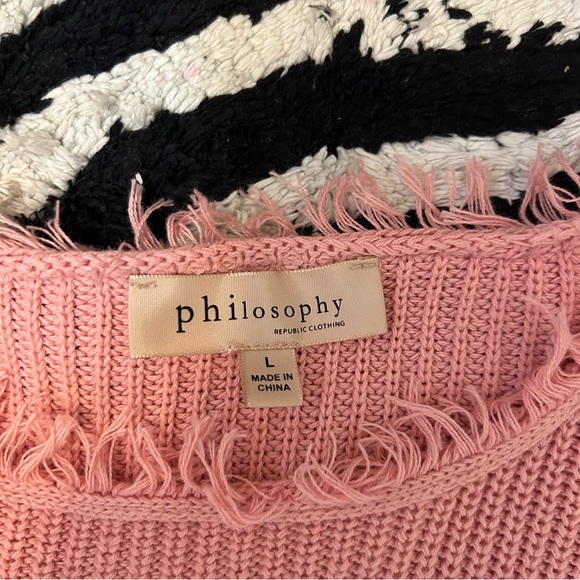 Barbie Pink Sweater by Philosophy Size Large - Picture 5 of 5